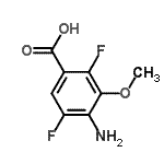 CAS 登录号：415965-58-1， 4-氨基-2,5-二氟-3-甲氧基苯甲酸