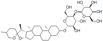 CAS#: 41679-10-1, [(25R)-5a-Spirostan-3b-Yl]4-O-(beta-D-Galactopyranosyl)-beta-D-Glucopyranoside