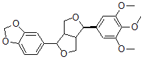 CAS 登录号：41689-50-3， 5-[(4R)-4-(3,4,5-三甲氧基苯基)-1,3,3a,4,6,6a-六氢呋喃并[4,3-c]呋喃-1-基]-1,3-苯并二氧戊环