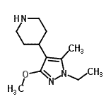 CAS 登录号：419571-78-1， 4-(1-乙基-3-甲氧基-5-甲基-1H-吡唑-4-基)哌啶