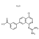 CAS#: 423158-56-9, 3-{4-Chloro-1-[(Diaminomethylene)Amino]-7-Isoquinolinyl}Benzoic Acid Hydrate (1:1)