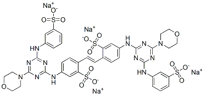 CAS#: 42355-81-7, Tetrasodium 4,4'-Bis[[4-Morpholino-6-[(3-Sulphonatophenyl)Amino]-1,3,5-Triazin-2-Yl]Amino]Stilbene-2,2'-Disulphonate