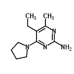 CAS#: 424803-29-2, 5-Ethyl-4-Methyl-6-(1-Pyrrolidinyl)-2-Pyrimidinamine