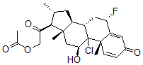 CAS#: 4258-85-9, 9-Chloro-6a-Fluoro-11b-Hydroxy-21-Acetoxy-16a-Methylpregna-1,4-Diene-3,20-Dione