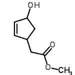 CAS 登录号：426226-10-0， 甲基2-(4-羟基-1-环戊-2-烯基)乙酸酯