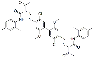 CAS#: 43035-67-2, 2,2'-[(5,5'-Dichloro-2,2'-Dimethoxy[1,1'-Biphenyl]-4,4'-Diyl)Bis(Azo)]Bis[N-(2,4-Dimethylphenyl)-3-Oxobutanamide]