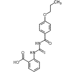CAS 登录号：433688-03-0， 2-{[(4-丙氧基苯甲酰基)硫代氨基甲酰]氨基}苯甲酸