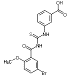 CAS#: 433690-89-2, 3-{[(5-Bromo-2-Methoxybenzoyl)Carbamothioyl]Amino}Benzoic Acid