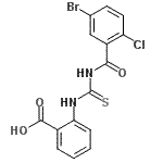 CAS#: 433695-13-7, 2-{[(5-Bromo-2-Chlorobenzoyl)Carbamothioyl]Amino}Benzoic Acid