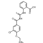 CAS 登录号：433943-85-2， 2-{[(3-氯-4-乙氧基苯甲酰基)硫代氨基甲酰]氨基}苯甲酸