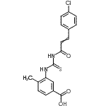 CAS#: 433965-28-7, 3-({[3-(4-Chlorophenyl)Acryloyl]Carbamothioyl}Amino)-4-Methylbenzoic Acid