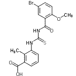 CAS#: 434305-20-1, 3-{[(5-Bromo-2-Methoxybenzoyl)Carbamothioyl]Amino}-2-Methylbenzoic Acid