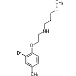 CAS#: 434309-60-1, N-[2-(2-Bromo-4-Methylphenoxy)Ethyl]-3-Methoxy-1-Propanamine