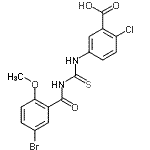 CAS#: 434310-32-4, 5-{[(5-Bromo-2-Methoxybenzoyl)Carbamothioyl]Amino}-2-Chlorobenzoic Acid
