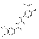 CAS#: 435285-90-8, 2-Chloro-5-{[(3,4-Dimethylbenzoyl)Carbamothioyl]Amino}Benzoic Acid