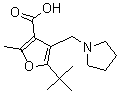 CAS#: 435341-86-9, 5-(1,1-Dimethylethyl)-2-Methyl-4-(1-Pyrrolidinylmethyl)-3-Furancarboxylic acid