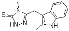 CAS#: 436096-84-3, 2,4-Dihydro-4-Methyl-5-[(2-Methyl-1H-Indol-3-Yl)Methyl]-3H-1,2,4-Triazole-3-Thione