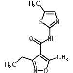 CAS#: 438223-98-4, 3-Ethyl-5-Methyl-N-(5-Methyl-1,3-Thiazol-2-Yl)-1,2-Oxazole-4-Carboxamide