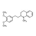 CAS#: 442-33-1, 2-[2-(3,4-Dimethoxyphenyl)Ethyl]-1-Methyl-1,2,3,4-Tetrahydroquinoline