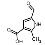 CAS 登录号：442563-59-9， 5-甲酰基-2-甲基-1H-吡咯-3-羧酸