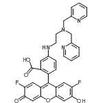 CAS#: 443302-08-7, 5-({2-[Bis(2-Pyridinylmethyl)Amino]Ethyl}Amino)-2-(2,7-Difluoro-6-Hydroxy-3-Oxo-3H-Xanthen-9-Yl)Benzoic Acid