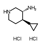 CAS 登录号：444188-94-7， (3R,4R)-4-环丙基-3-哌啶胺二盐酸盐