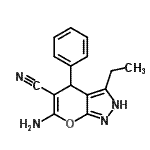 CAS#: 444790-63-0, 6-Amino-3-Ethyl-4-Phenyl-2,4-Dihydropyrano[2,3-c]Pyrazole-5-Carbonitrile