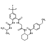 CAS#: 445479-97-0, 2-[(Isopropylcarbamoyl)Amino]-N-(2-{[(1S,2R)-2-{[4-(Methylsulfanyl)Benzoyl]Amino}Cyclohexyl]Amino}-2-Oxoethyl)-5-(Trifluoromethyl)Benzamide