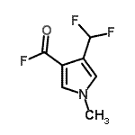 CAS 登录号：448236-05-3， 4-(二氟甲基)-1-甲基-1H-吡咯-3-羰基氟化物
