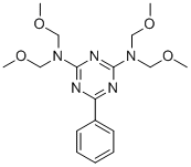 CAS 登录号：4588-69-6， N,N,N',N'-四(甲氧基甲基)-6-苯基-1,3,5-三嗪-2,4-二胺