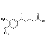 CAS 登录号：4642-30-2， 5-(4-甲氧基-3-甲基苯基)-5-氧代戊酸