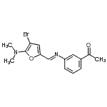 CAS#: 469903-29-5, 1-{3-[(E)-{[4-Bromo-5-(Dimethylamino)-2-Furyl]Methylene}Amino]Phenyl}Ethanone