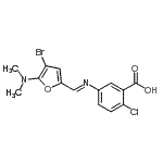 CAS#: 470719-34-7, 5-[(E)-{[4-Bromo-5-(Dimethylamino)-2-Furyl]Methylene}Amino]-2-Chlorobenzoic Acid