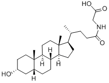 CAS 登录号：474-74-8， N-[(3a,5b)-3-羟基-24-氧代胆烷-24-基]-甘氨酸