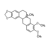 CAS#: 47474-49-7, 9,10-Dimethoxy-7-Methyl-5,8,13,13A-Tetrahydro-6H-[1,3]Dioxolo[4,5-g]Isoquinolino[3,2-A]Isoquinolin-7-Ium