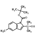 CAS#: 475102-18-2, 2-Methyl-2-Propanyl 2-[Hydroxy(Dimethyl)Silyl]-5-Methyl-1H-Indole-1-Carboxylate