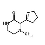 CAS 登录号：476364-39-3， 3-(1-环戊烯-1-基)-4-甲基-2-哌嗪酮