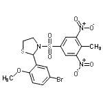 CAS#: 477489-63-7, 2-(5-Bromo-2-Methoxyphenyl)-3-[(4-Methyl-3,5-Dinitrophenyl)Sulfonyl]-1,3-Thiazolidine