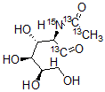 CAS#: 478529-43-0, 2-(Acetyl-13C2-Amino-15N)-2-Deoxy-D-Glucose-1-13C