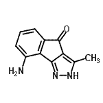 CAS 登录号：479251-60-0， 8-氨基-3-甲基茚并[1,2-c]吡唑-4(2H)-酮