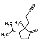 CAS 登录号：479578-37-5， 3-[(1R,2R)-2-异丙基-1-甲基-5-氧代环戊基]丙腈