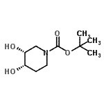 CAS#: 480450-33-7, 2-Methyl-2-Propanyl (3R,4S)-3,4-Dihydroxy-1-Piperidinecarboxylate