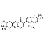 CAS#: 481-94-7, 3-Hydroxy-7-(5-Methoxy-2,2-Dimethyl-2H-Chromen-6-Yl)-2,2-Dimethyl-3,4-Dihydro-2H,6H-Pyrano[3,2-g]Chromen-6-One