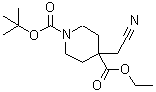CAS#: 495414-81-8, 4-(Cyanomethyl)-1,4-Piperidinedicarboxylic Acid 1-(1,1-Dimethylethyl) 4-Ethyl Ester