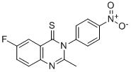 CAS 登录号:49579-50-2, 6-氟-2-甲基-3-(4-硝基苯基)-4(3H)-喹唑啉硫酮