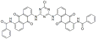 CAS#: 49658-80-2, N,N'-[(6-Chloro-1,3,5-Triazine-2,4-Diyl)Bis[Imino(9,10-Dihydro-9,10-Dioxoanthracene-5,1-Diyl)]]Bis(Benzamide)