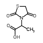 CAS 登录号：497076-92-3， 2-(2,4-二氧代-1,3-噻唑烷-3-基)丙酸