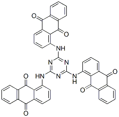 CAS 登录号:4988-89-0, 1,1',1''-(1,3,5-三嗪-2,4,6-三基三亚氨基)三蒽醌