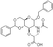 CAS#: 499104-69-7, Benzyl 2-Acetamido-4,6-O-Benzylidene-3-O-[(1R)-1-Carboxyethyl]-2-Deoxy-alpha-D-Glucopyranoside