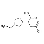 CAS 登录号：501346-06-1， 2-(3-乙基环戊基)琥珀酸